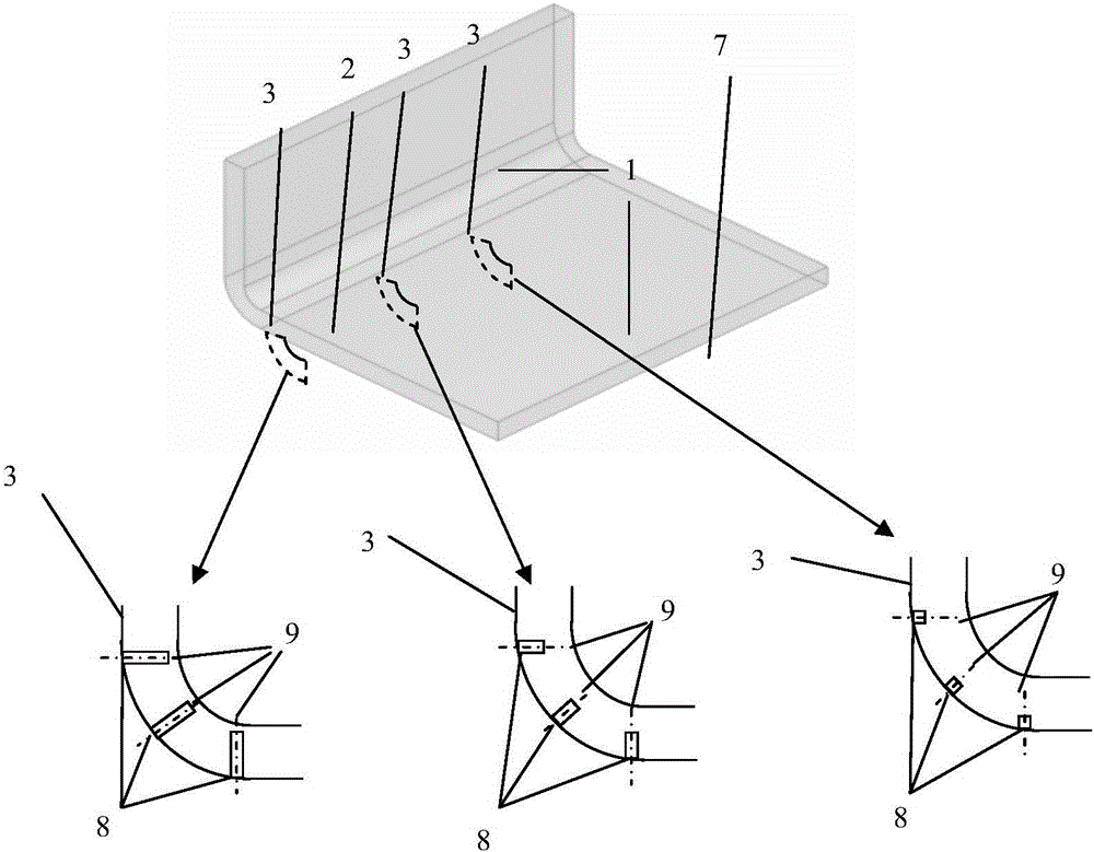 一种采用超声相控阵检测R角结构缺陷尺寸的方法与流程