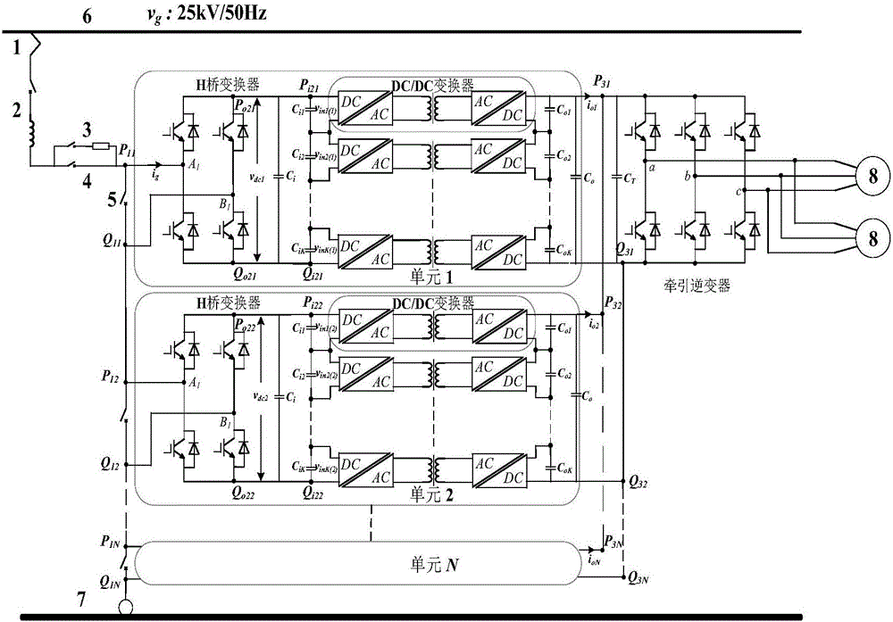 一種新型電力電子牽引變壓器拓?fù)浣Y(jié)構(gòu)及其控制方法與流程