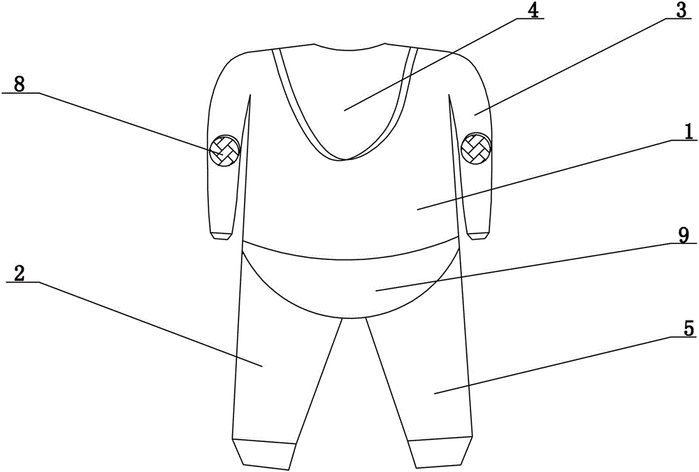 一種嬰幼兒連體爬行服的制作方法與工藝