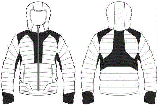 一种棉羽双层保暖服的制作方法与工艺