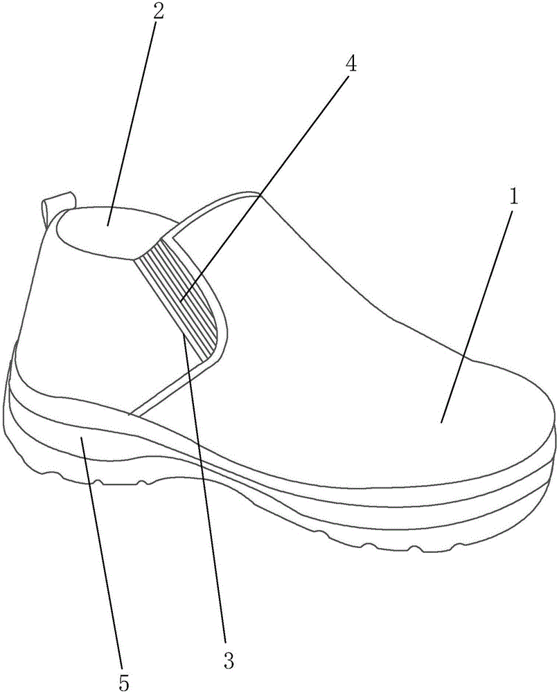 一种松紧块式劳保鞋的制作方法与工艺