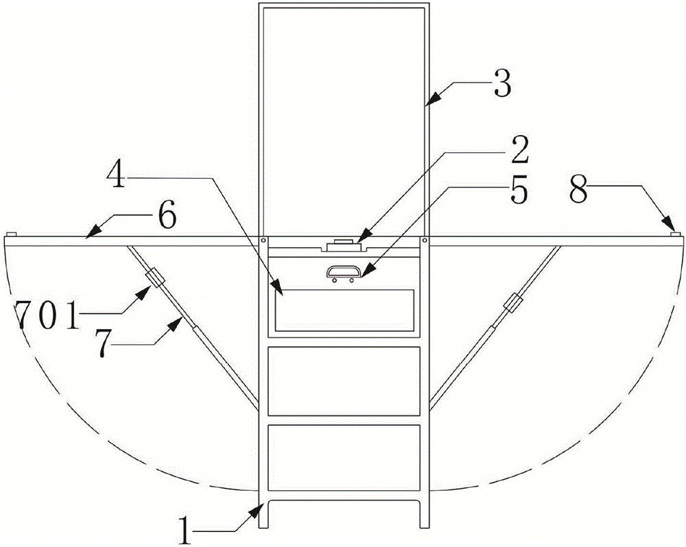 一种折叠式移动橱柜的制作方法与工艺