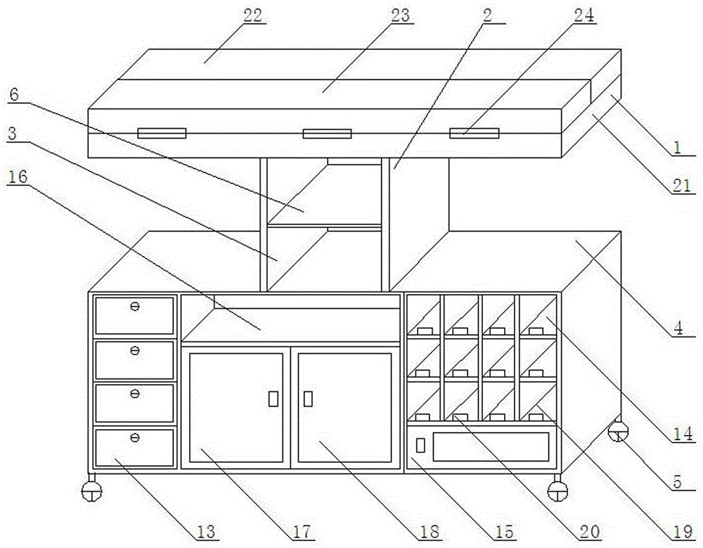 一种多功能可移动餐桌的制作方法与工艺