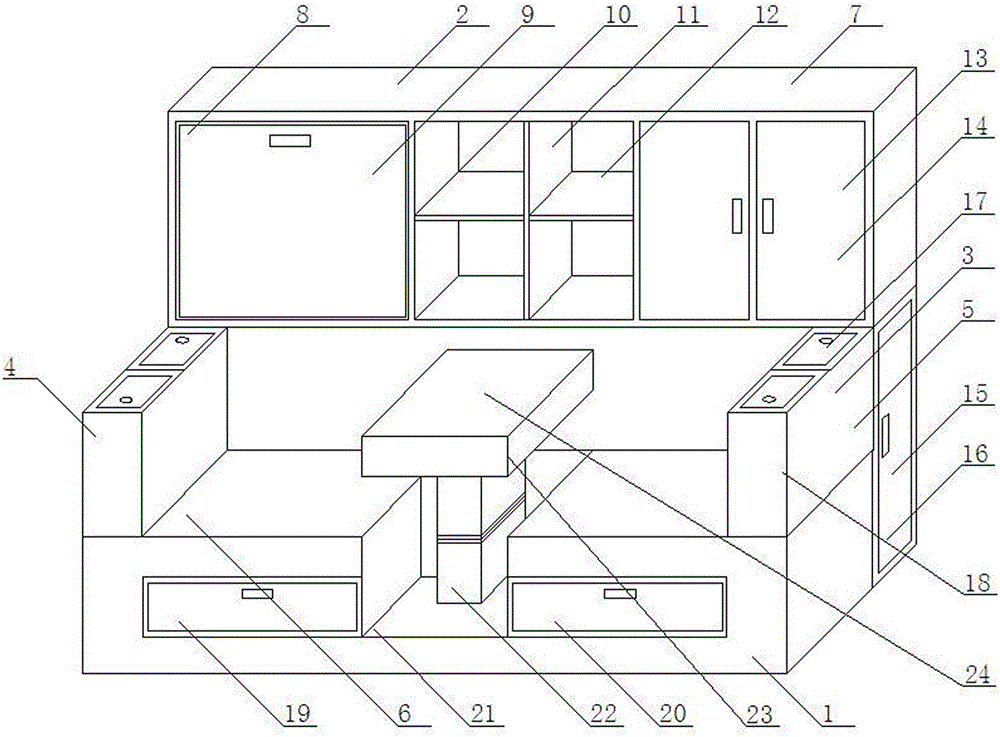 一种带柜子的沙发的制作方法与工艺