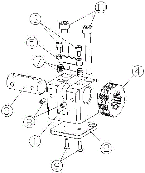 一种内卡位转轮式印字模组件的制作方法与工艺