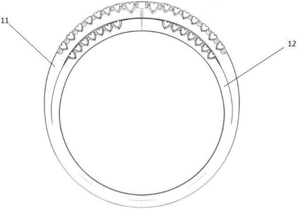 带有排列式镶嵌结构的环状饰品的制作方法