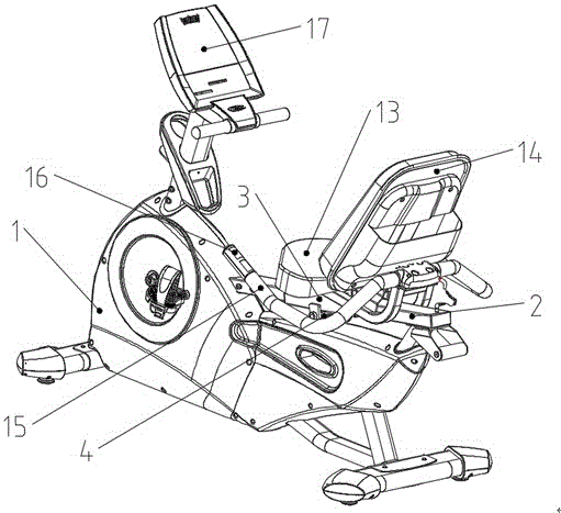 健身车座椅调节结构的制作方法与工艺
