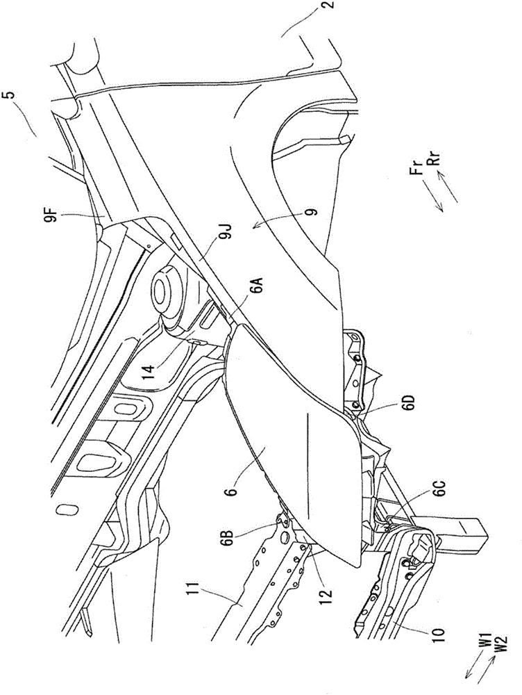 車輛的前部構(gòu)造的制作方法與工藝