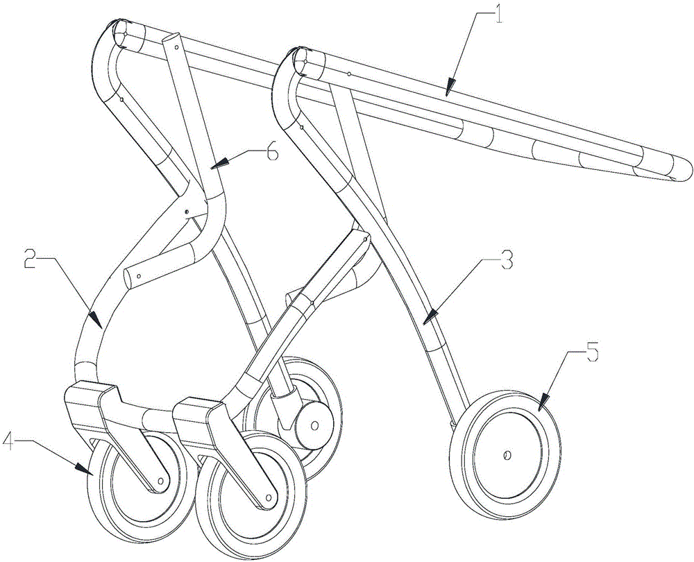 一種可折疊的嬰兒推車車架的制作方法與工藝