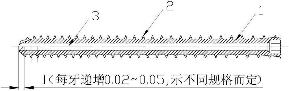 反向變螺距空心釘的制作方法與工藝