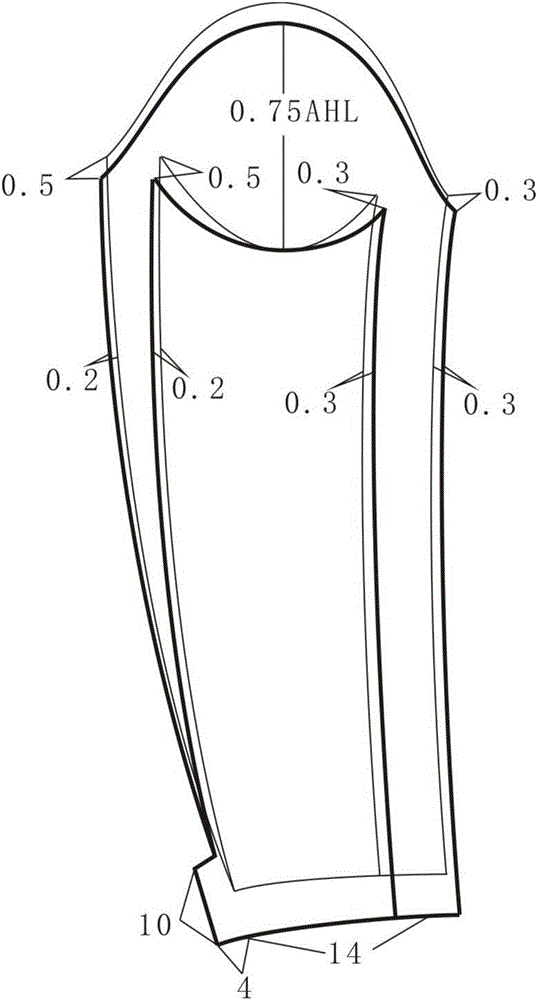 一種女西服類兩片袖基礎樣板的制作方法與流程
