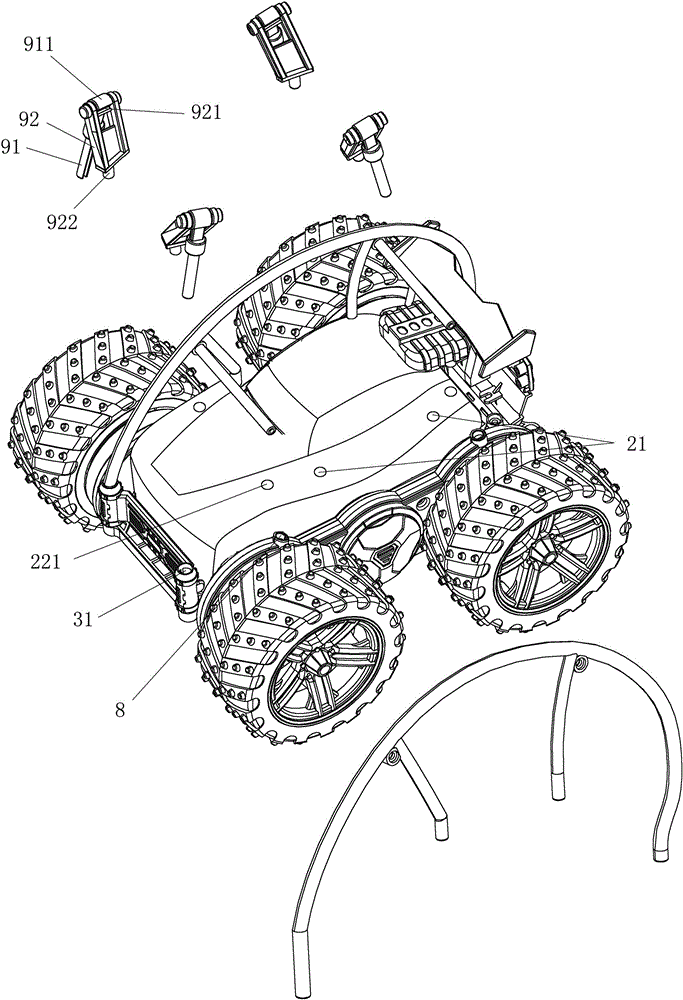 一種帶保護鋼管的翻轉(zhuǎn)玩具車的制作方法與工藝