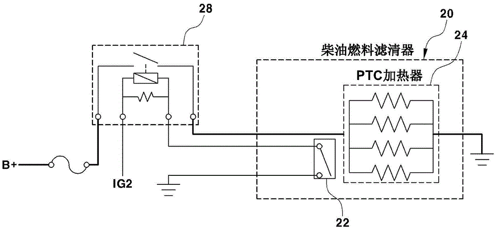 车辆用燃料滤清器的加热器控制装置和加热器控制方法与流程