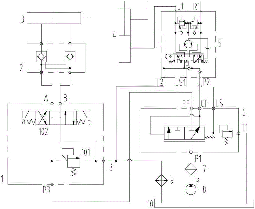 一种压路机液压系统及压路机的制作方法