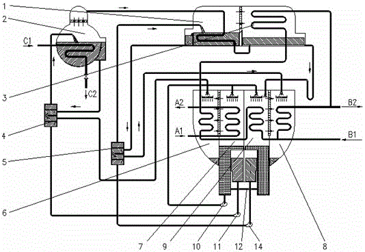 二段复叠式双效溴化锂吸收式制冷热泵机组的制作方法与工艺
