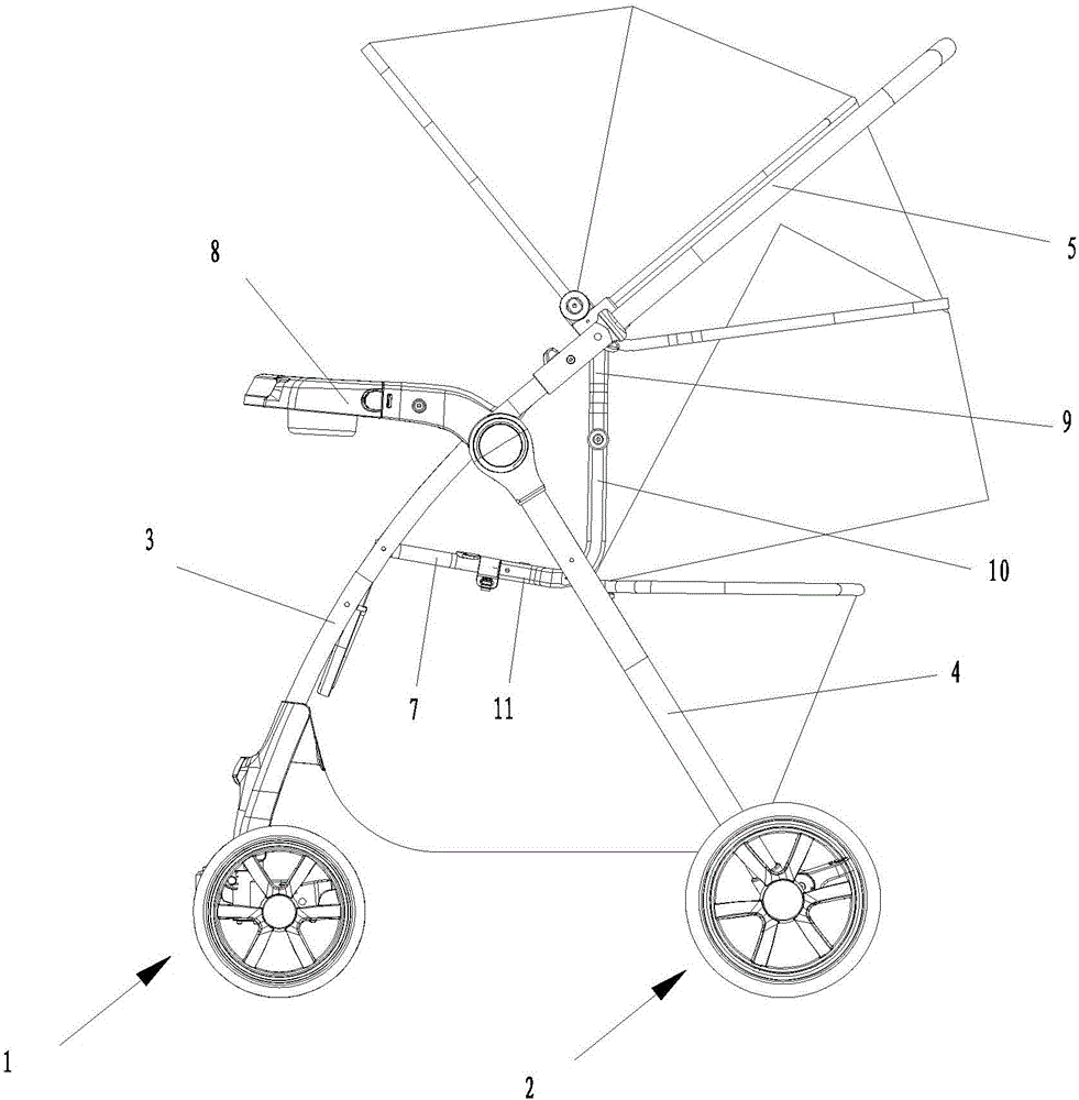 一種推桿可換向兒童推車的制作方法與工藝