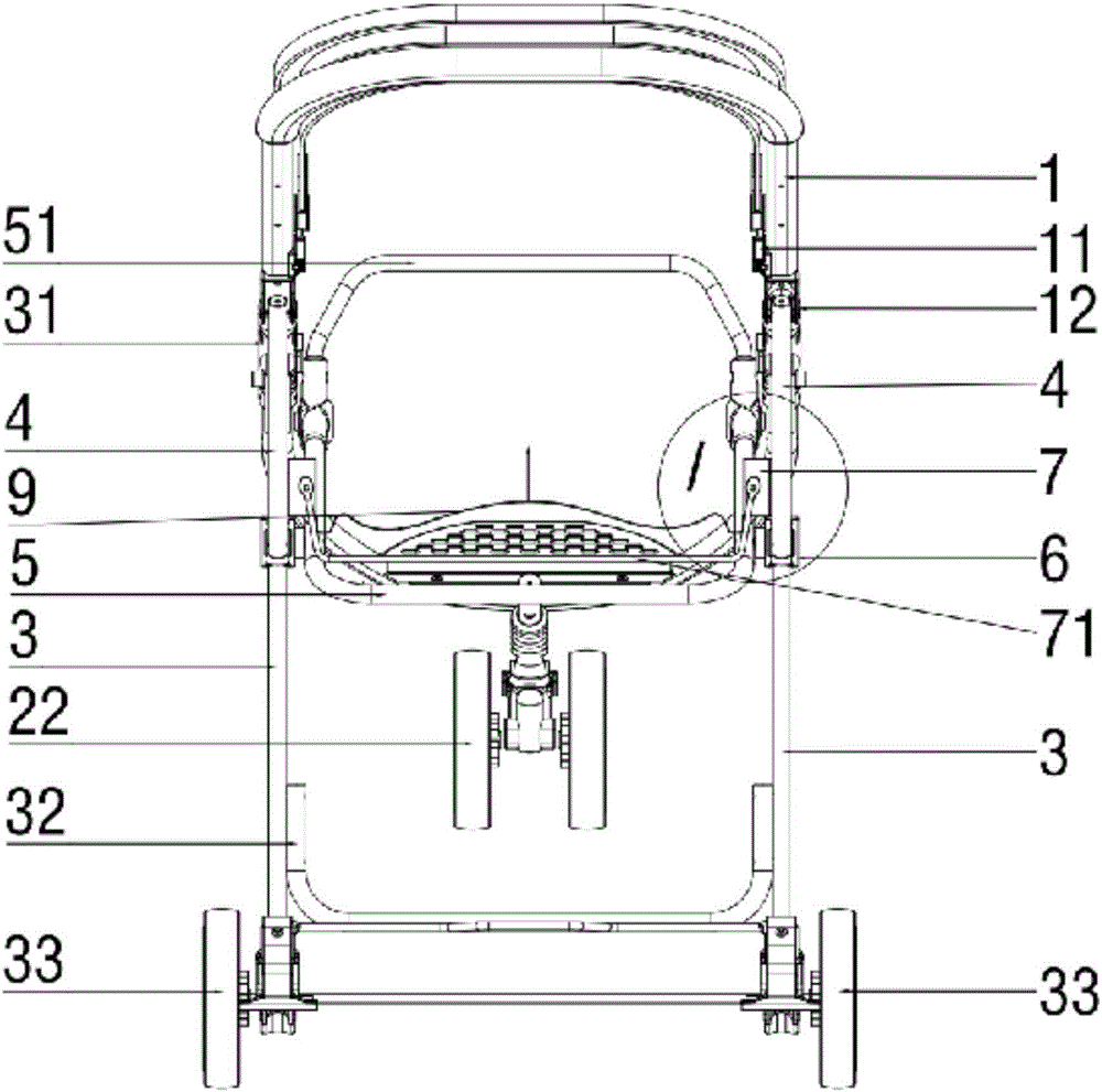 一種可折疊鎖定的嬰兒推車的制作方法與工藝