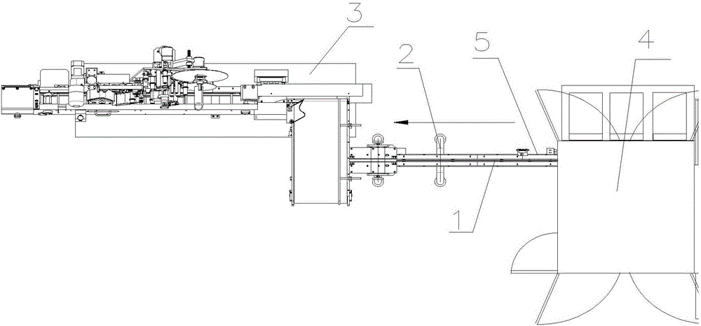 一種貼標(biāo)機(jī)與燈檢機(jī)之間的連線裝置的制作方法