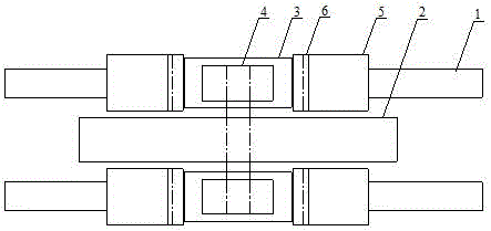 一種用于防止礦井天輪偏移的固定裝置的制作方法