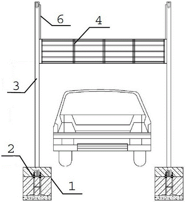 一种铝合金组装的斜拉式车棚的制作方法与工艺