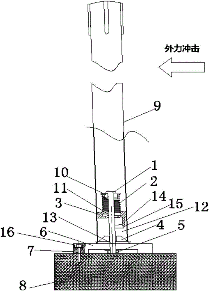 一種彈簧可復(fù)位式欄桿底部結(jié)構(gòu)的制作方法與工藝