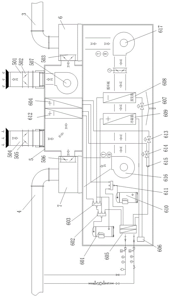 一种游泳池用整体组合式除湿恒温热泵装置的制作方法