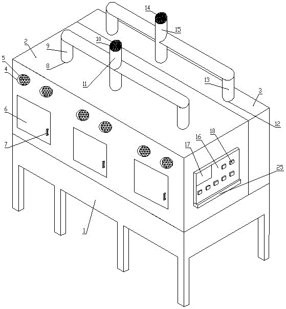 发制品微波烘干机的烘干箱结构的制作方法与工艺