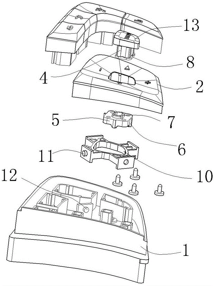 具有中間按鈕的車用四向按壓開關(guān)的制作方法與工藝