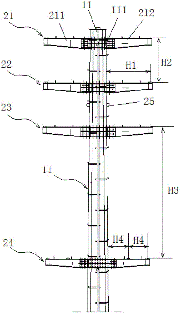10KV大档距终端电缆杆的制作方法与工艺