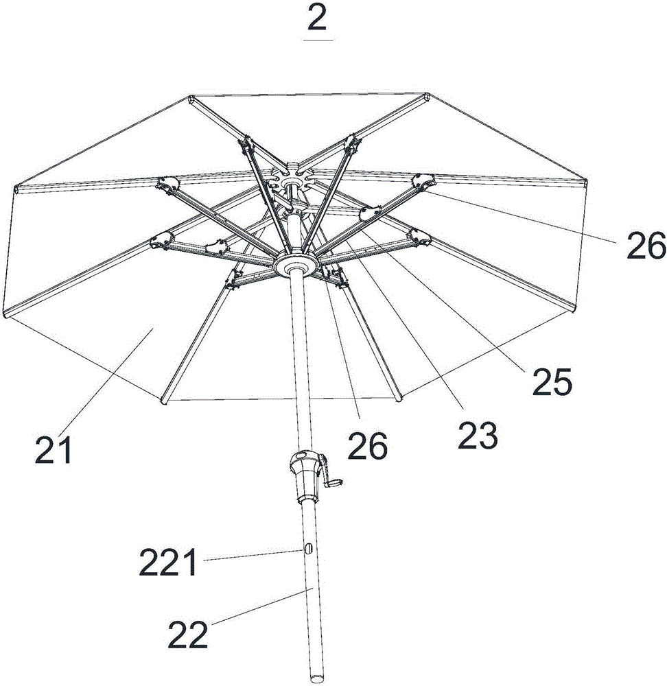 組合桌傘的制作方法與工藝