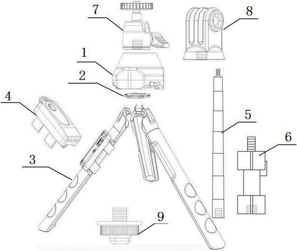 一种自拍杆三脚架的制造方法与工艺