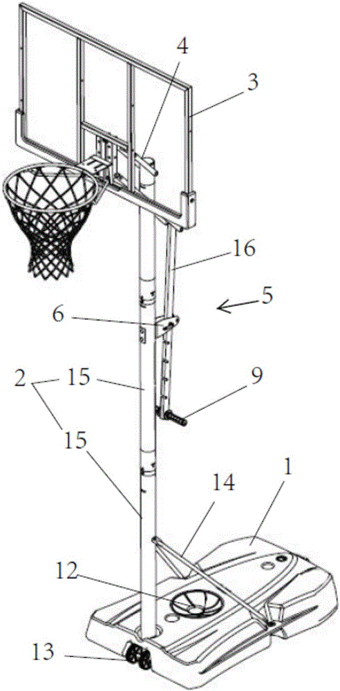 一种快速调节篮球架的制造方法与工艺