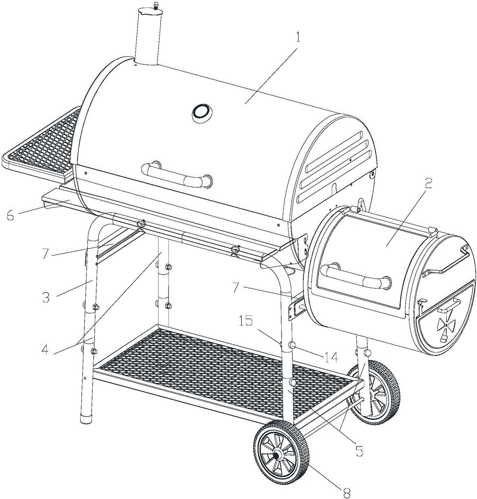 高度可调式烟熏烤炉的制造方法与工艺