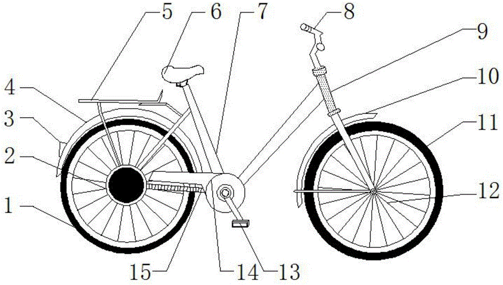 一种脚踏式自行车的减震装置的制造方法