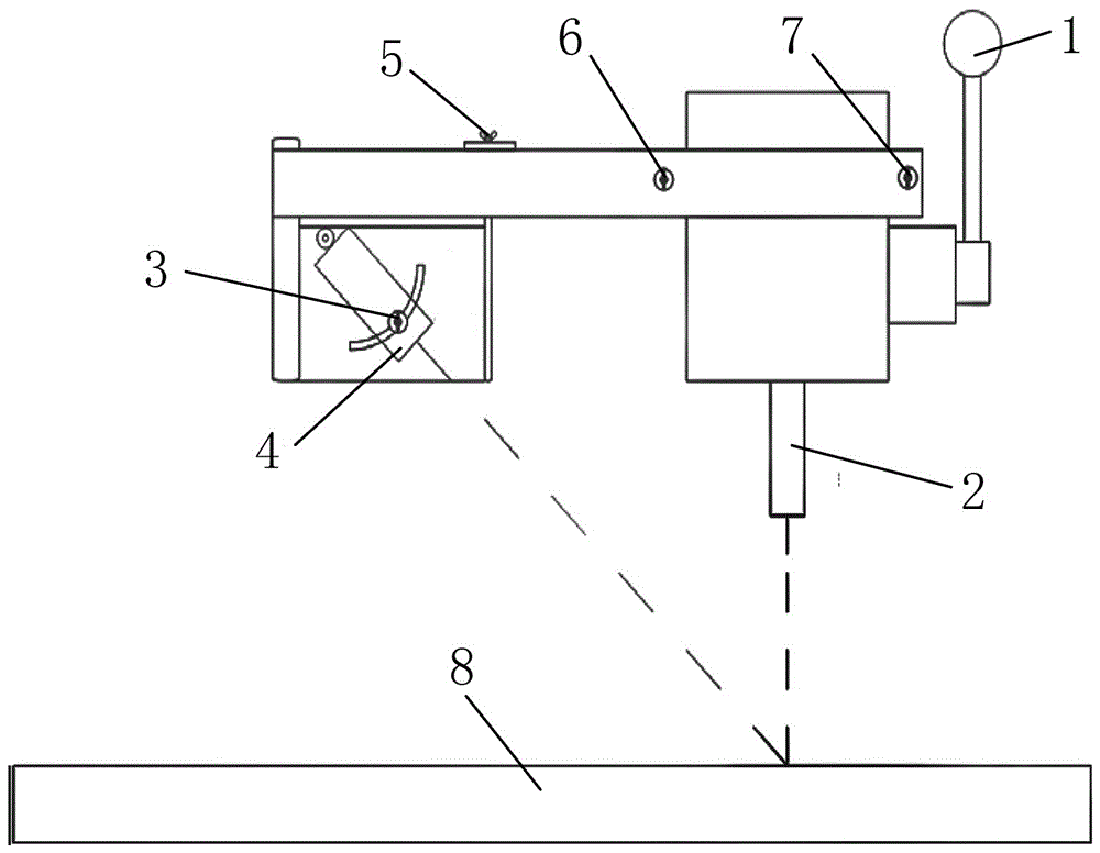 一种打孔机可调整式落孔指示器的制造方法与工艺