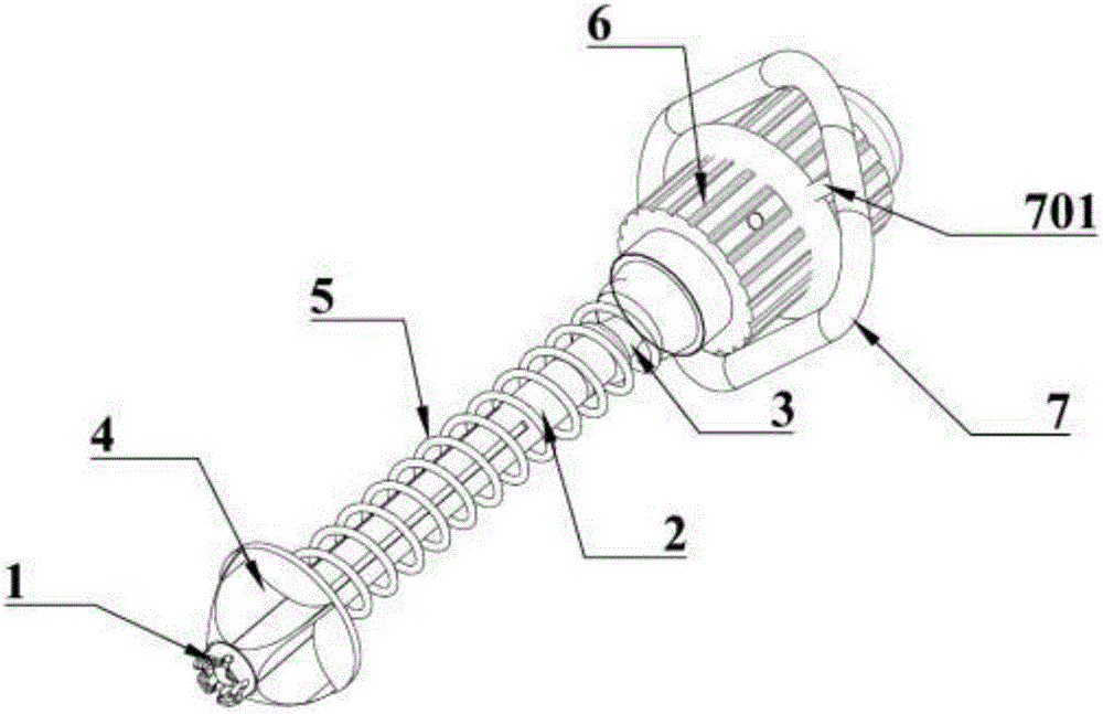 一种手持式弹压波轮套的潜钻机的制造方法与工艺