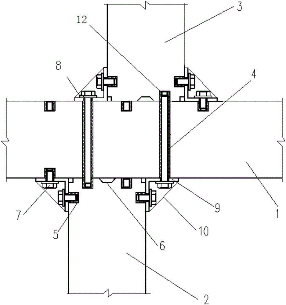 一种十字型半错位连接节点的制造方法与工艺