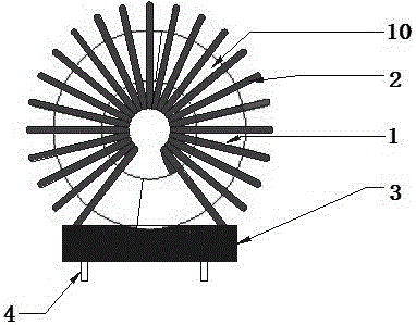 高散热性环型扁线立绕电感器及其制备方法与制造工艺