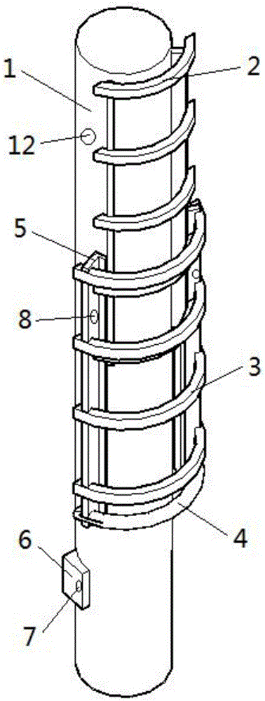 一种电线杆伸缩直梯防攀爬装置的制造方法