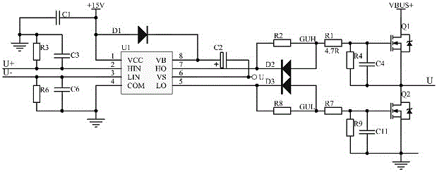 一种分立MOSFET构成的半桥驱动电路的制造方法与工艺