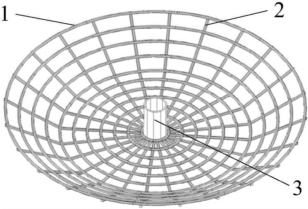 钢桩外分布多个伞状托盘的网箱锚固基础及其施工方法与制造工艺
