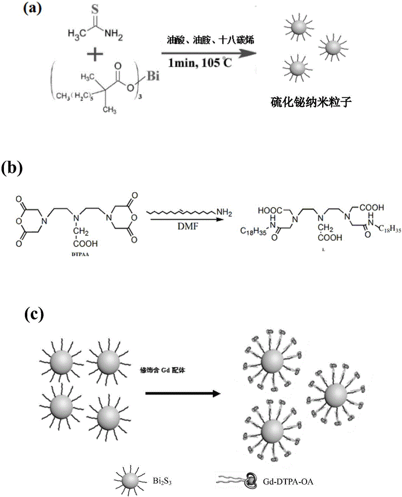 钆修饰硫化铋纳米诊疗剂的制备方法与制造工艺