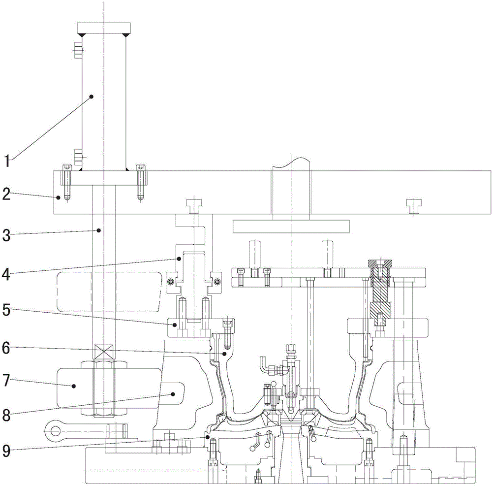 一種具有分體式吊鉤的鋁合金輪轂鑄造模具的制造方法與工藝