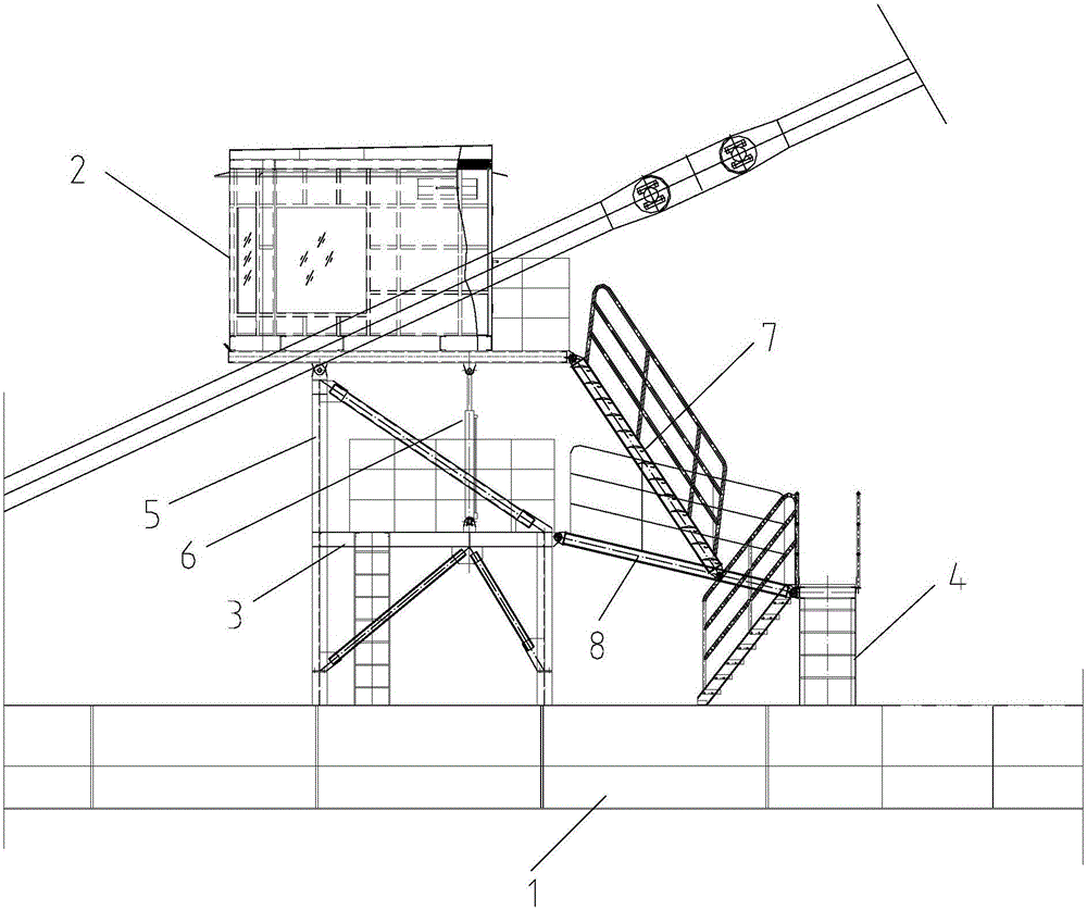 具有操作室的俯仰臂及取料機(jī)的制造方法與工藝