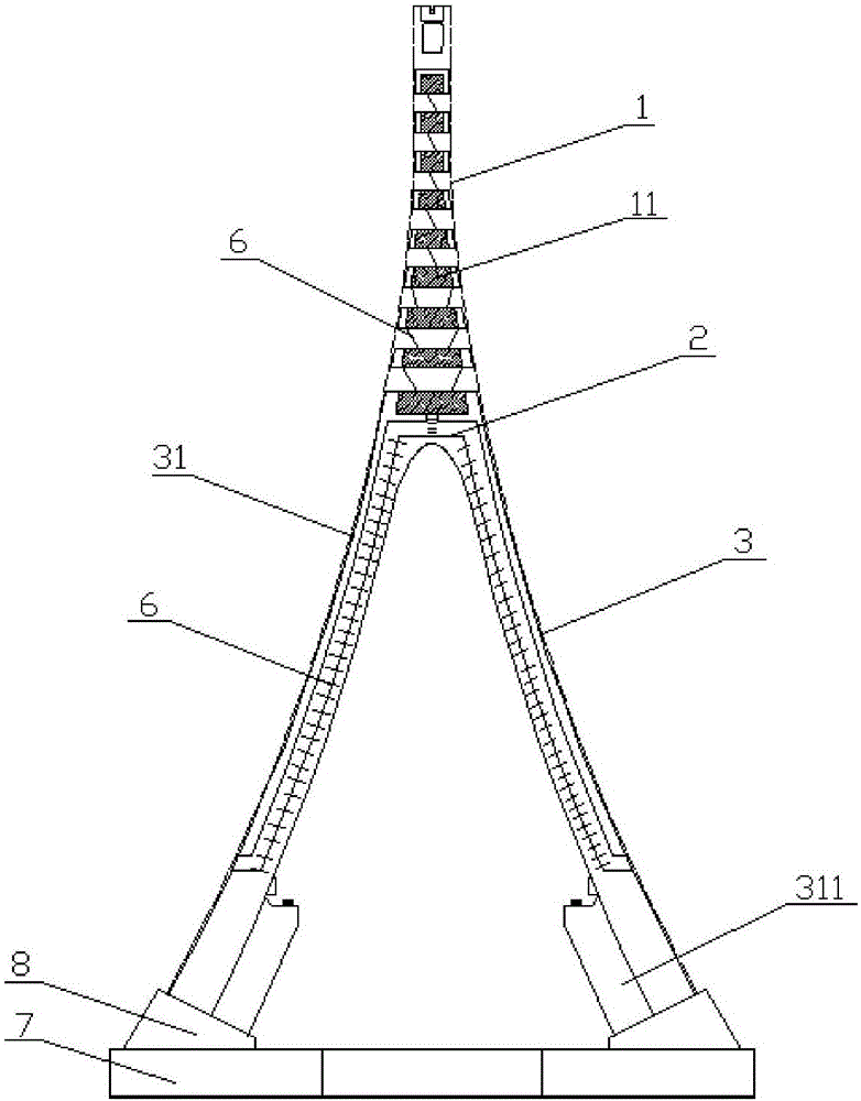 主塔及其施工方法與制造工藝