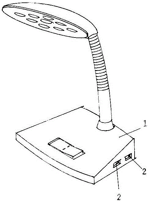 设置手机和平板电脑充电插口的台灯的制造方法与工艺