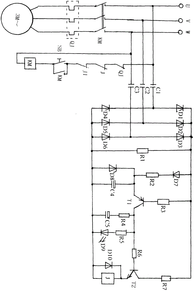 一種三相交流電機(jī)的缺相保護(hù)裝置的制造方法