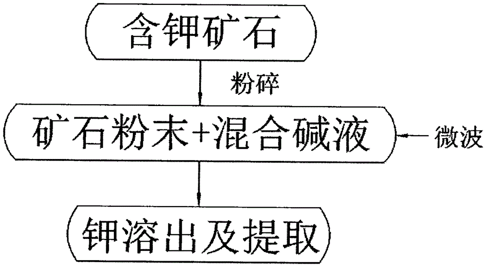 微波輔助提取非水溶性含鉀礦石中鉀的方法與制造工藝