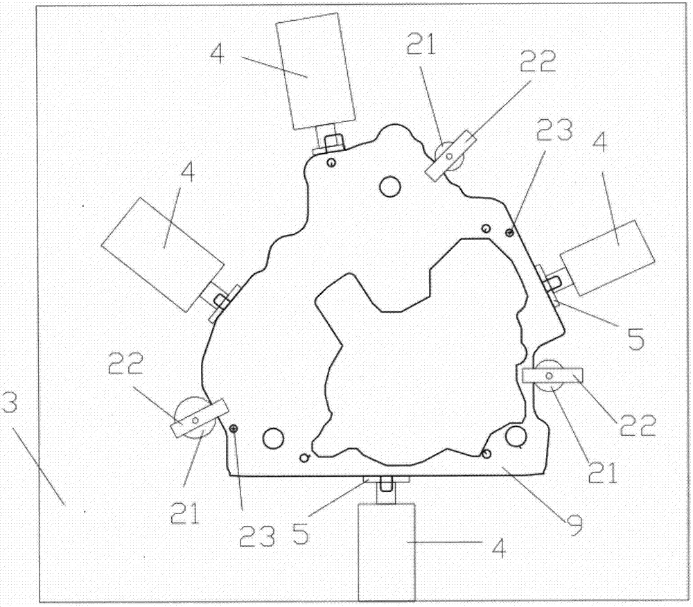 一種重型卡車(chē)發(fā)動(dòng)機(jī)的前蓋板工藝搭子自動(dòng)切除裝置的制作方法