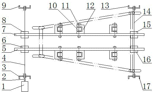 專(zhuān)用電梯出口購(gòu)物車(chē)推移裝置的制作方法